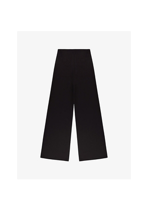 Womens Ro&Zo Wide-Leg High-Rise Satin Trousers