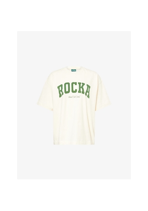 Womens Ru & Rocka Oversized Varsity Cotton T-Shirt