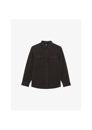 Mens The Kooples Striped Oversized-Fit Cotton Shirt