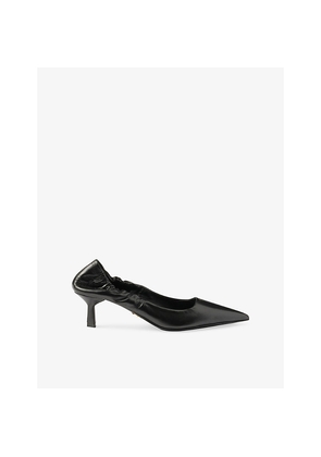 Womens Prada Branded Leather Pumps