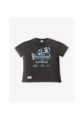 Womens The Disney Store At Selfridges Disney x Skinnydip Unisex Tinker Bell Graphic Acid Wash Cotton-Jersey T-Shirt