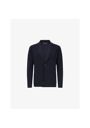 Mens Boggi Milano Collared Single-Breasted Wool Jacket