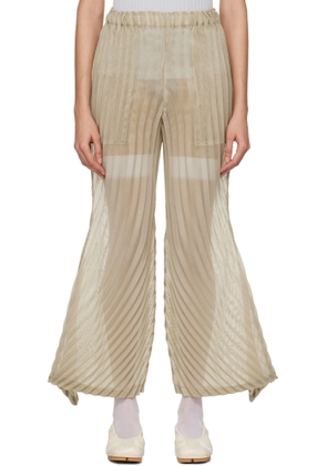 ISSEY MIYAKE Beige Wander Trousers
