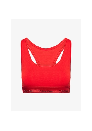 Womens Calvin Klein Icon Branded Stretch-Cotton Blend Bralette