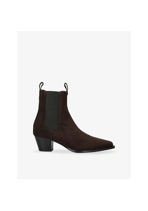 Womens Toteme The City Suede Heeled Ankle Boots