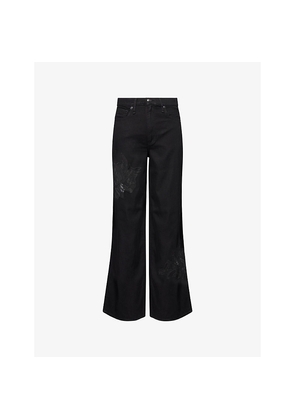 Womens Rag & Bone Sofie High-Rise Ultra Wide-Leg Denim Jeans