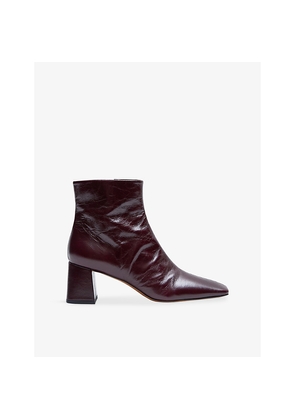 Womens Joseph Patent-Leather Heeled Ankle Boots