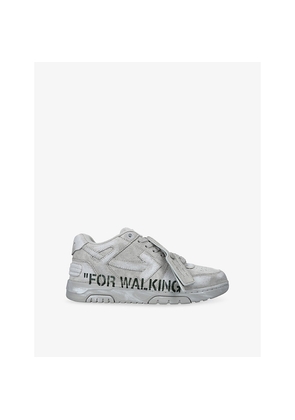 Mens Off-White C/O Virgil Abloh Ooo For Walking Leather Trainers