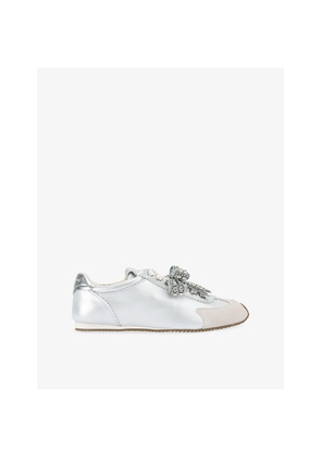 Womens Kurt Geiger London Islington Bow Leather Trainers