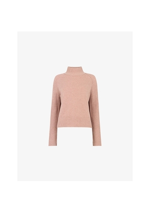 Womens Whistles Funnel-Neck Knitted Wool Jumper