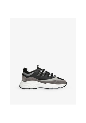 Mens Cleens Aero Runner Leather, Suede and Mesh Trainers