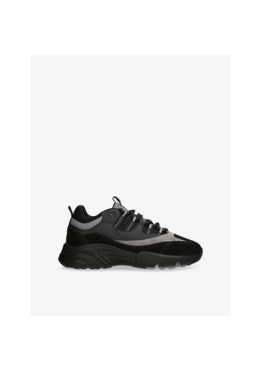 Mens Cleens Aero Runner Leather, Suede and Mesh Trainers