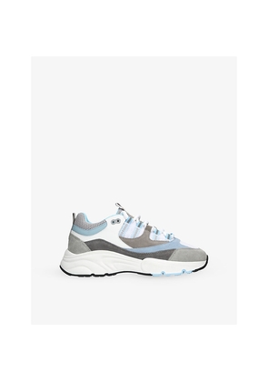 Mens Cleens Aero Runner Leather, Suede and Mesh Trainers