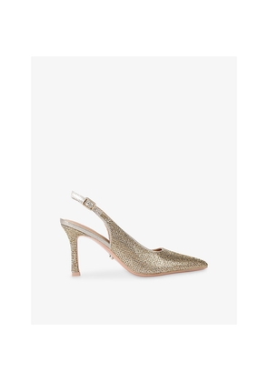 Womens Carvela Corletta Woven Heeled Slingback Courts