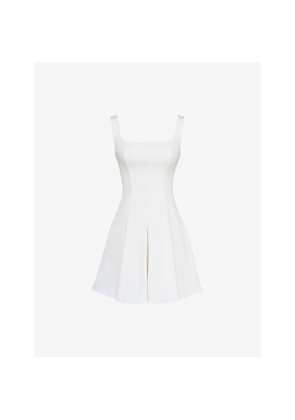 Womens House of CB Amelie Square-Neck Stretch-Crepe Mini Dress