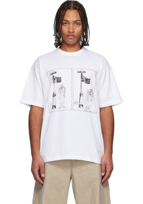 Comme des Garçons Homme White Print T-shirt