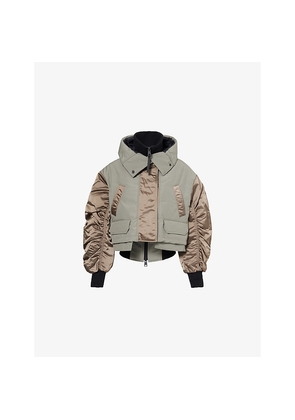 Womens Canada Goose Claremont Woven-Down Bomber Jacket