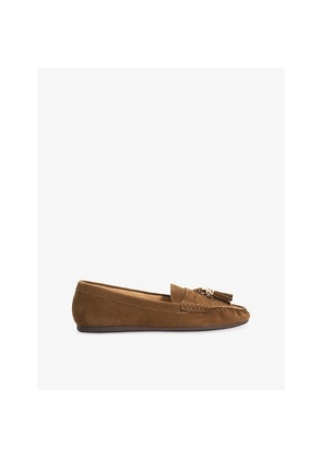 Womens Dune Geen Tassel Suede Loafers