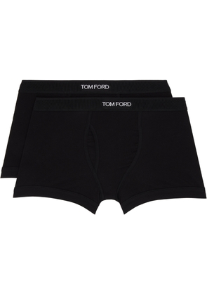 TOM FORD Two-Pack Black Cotton Boxer Briefs
