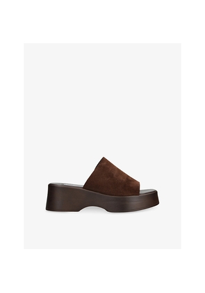 Womens Steve Madden Slinky Heeled Suede Sandals