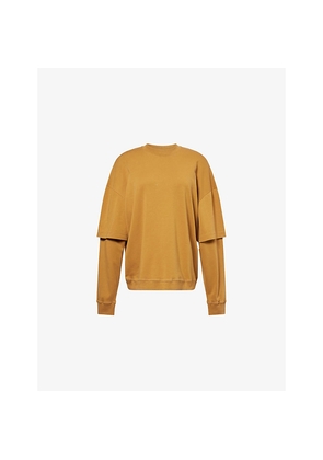 Womens Darkpark Troy Double-Sleeve Cotton-Jersey Sweatshirt