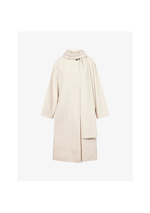 Womens Harris Wharf London Scarf Long Cashmere-Wool Blend Coat