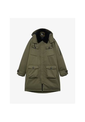 Mens The Kooples Hooded Cotton Parka Jacket