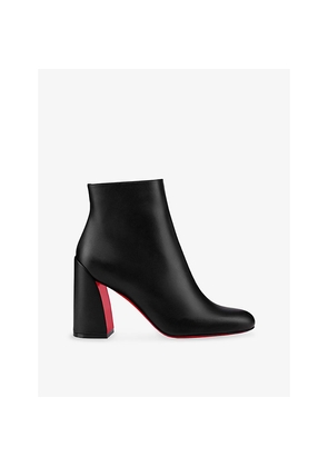 Womens Christian Louboutin Jane Booty 85 Leather Ankle Boots
