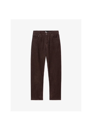 Mens The Kooples Cord Baggy-Leg Cotton-Blend Jeans