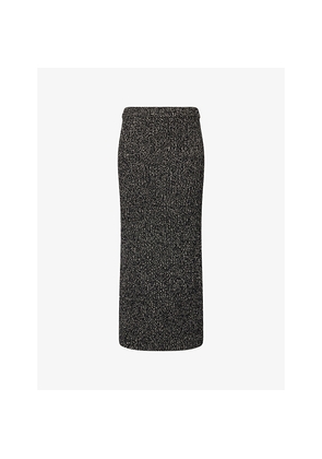Womens Max Mara Rodano Ribbed Wool-Blend Midi Skirt