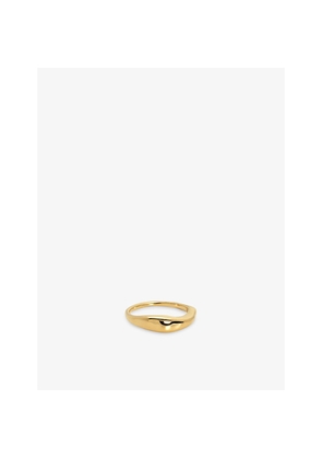 Womens Monica Vinader Antica 18ct Yellow Gold Vermeil Stacking Ring