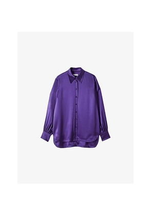Womens Joseph Dieu Long-Sleeved Satin Blouse