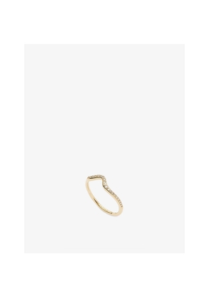 Womens Missoma Molten Snow 14ct Yellow Gold and 0.11ct Lab Grown Diamond Ring