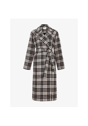 Womens Phase Eight Cassie Checked Woven Coat