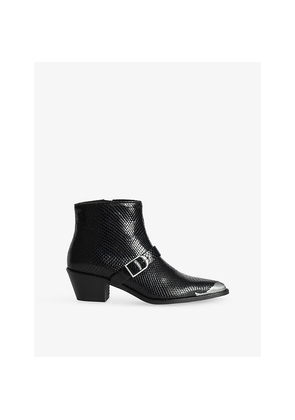 Womens Zadig&Voltaire Tylow Leather Heeled Ankle Boots