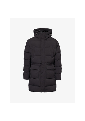 Mens Arne Hooded Mid-Length Puffer Parka
