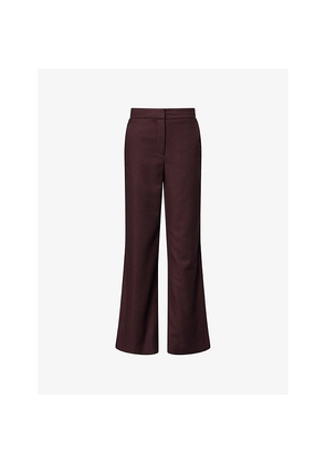 Womens Veronica Beard Tonelli Straight-Leg Stretch-Woven Trousers