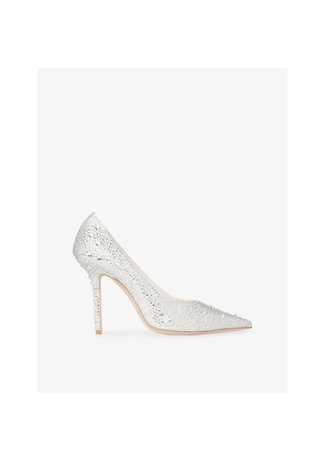 Womens Jimmy Choo Love 100 Satin Pumps