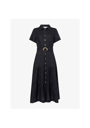 Womens Heidi Klein Meteora Tired Linen Maxi Dress