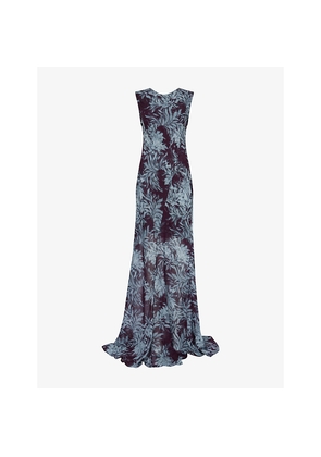 Womens Dries Van Noten Devona Sleeveless Silk Maxi Dress