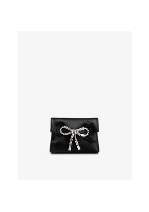 Womens Jimmy Choo Soft Satin Card Holder With Chain