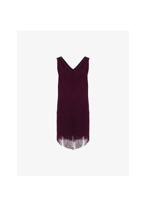 Womens Phase Eight Meryl Fringed Woven Mini Dress