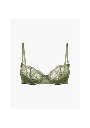 Womens Lounge Underwear Brianna Plunge Lace Bra