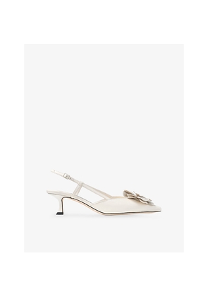 Womens Jimmy Choo Mimmi 50 Leather Slingbacks