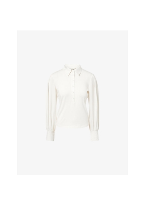 Womens Me And Em Fluid Long-Sleeves Stretch-Woven Blouse