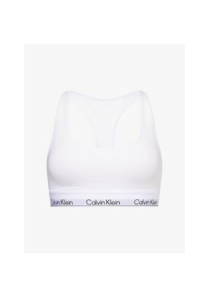 Womens Calvin Klein Icon Branded Cotton and Modal-Blend Bralette