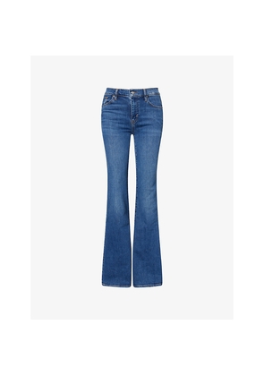 Womens Frame The Icon Long Flared Stretch-Denim Blend Jeans
