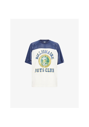 Mens Billionaire Boys Club World College Graphic-Print  Short-Sleeve Mesh T-Shirt