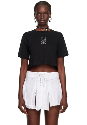 Ludovic de Saint Sernin Black Crystal-Cut T-Shirt
