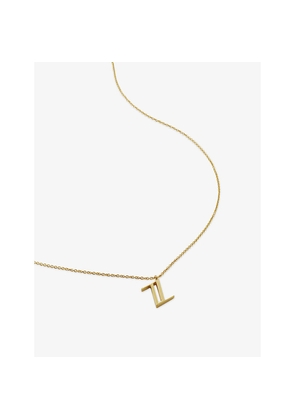 Womens Monica Vinader Initial Z 18ct Gold-Vermeil Plated 925 Sterling Silver Necklace